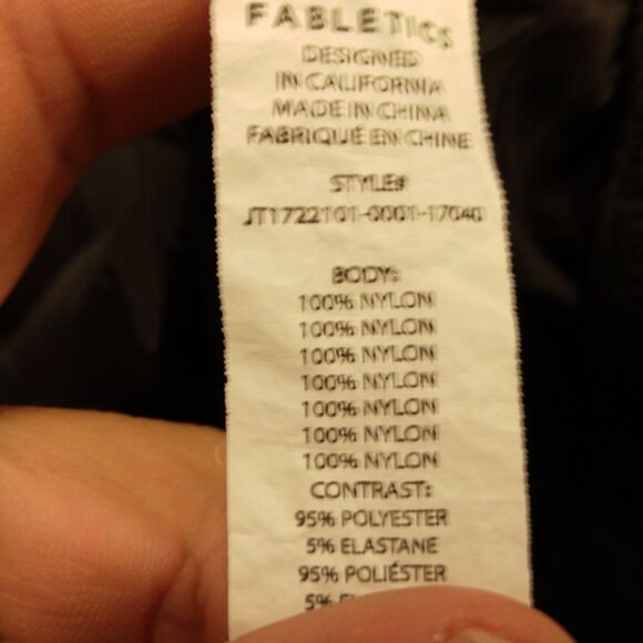 Fabletics Ziva jacket womens M Medium black nylon 1/4 zip mock neck long sleeve - Picture 6 of 8